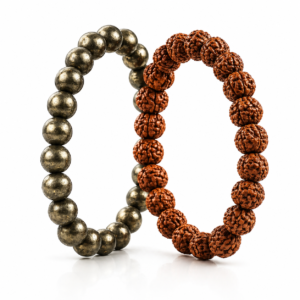 Pack of 5 – Spiritual Mala & Bracelet Combo – Red Chandan Mala (108 Beads + 1) & Rudraksha Sphatik Bracelet for Meditation, Pooja, Peace, Calmness & Positive Energy | KREEM VEDA (Copy) (Copy) (Copy)